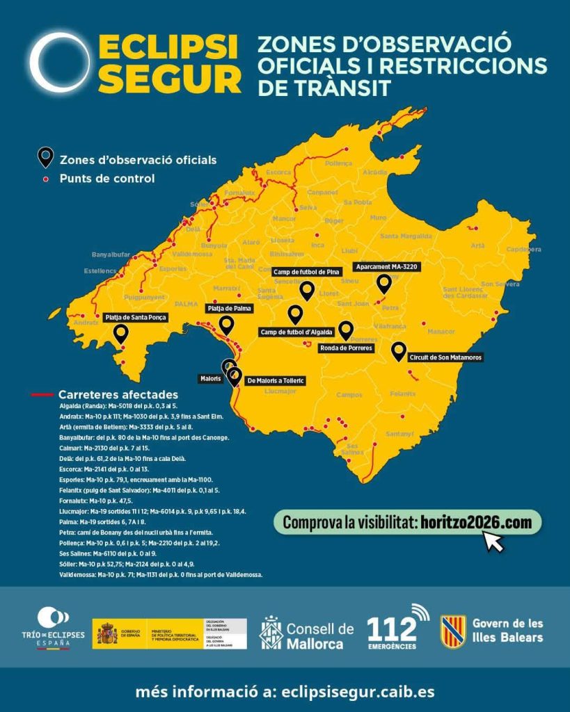 Font/Foto: Govern de les Illes Balears - Eclipsi Segur