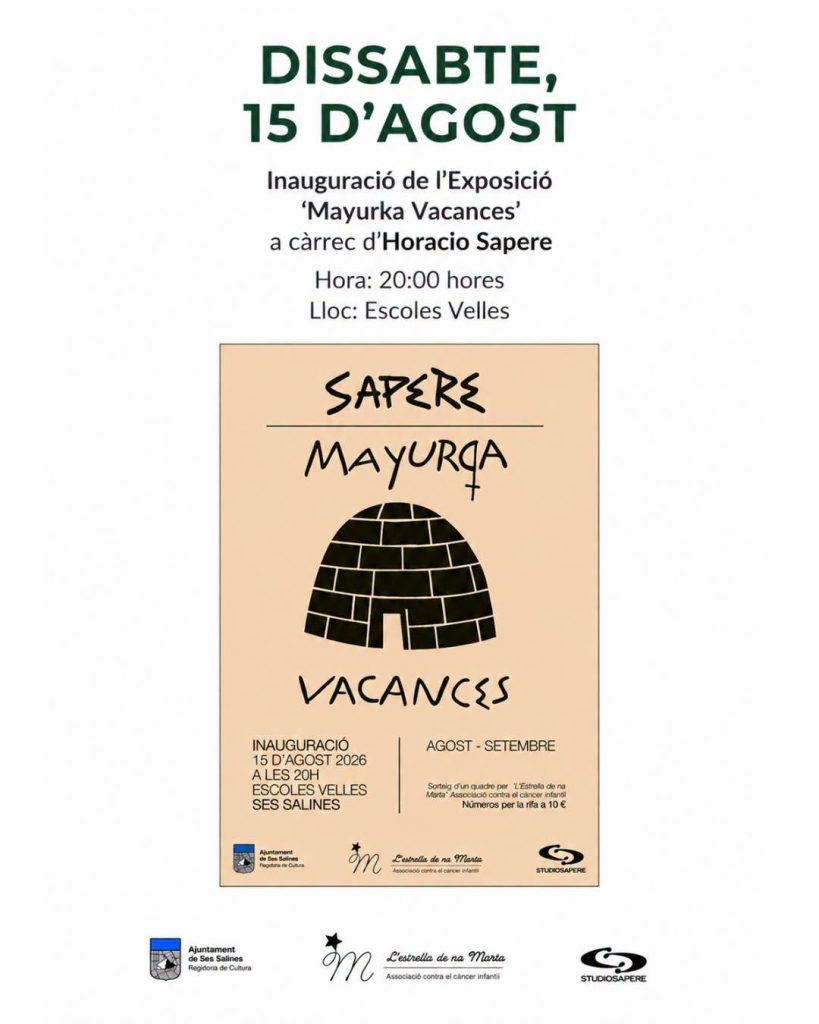 Afișul expoziției Mayurqa Vacances de Horacio Sapere