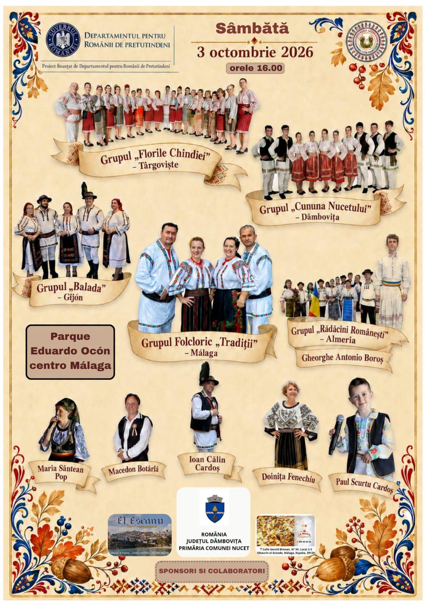 Program Festivalul Rapsodii de Toamnă, Málaga, 3 octombrie 2026