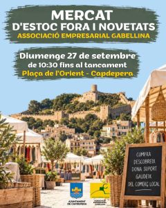 Standuri de piață în Capdepera, cu castelul în fundal