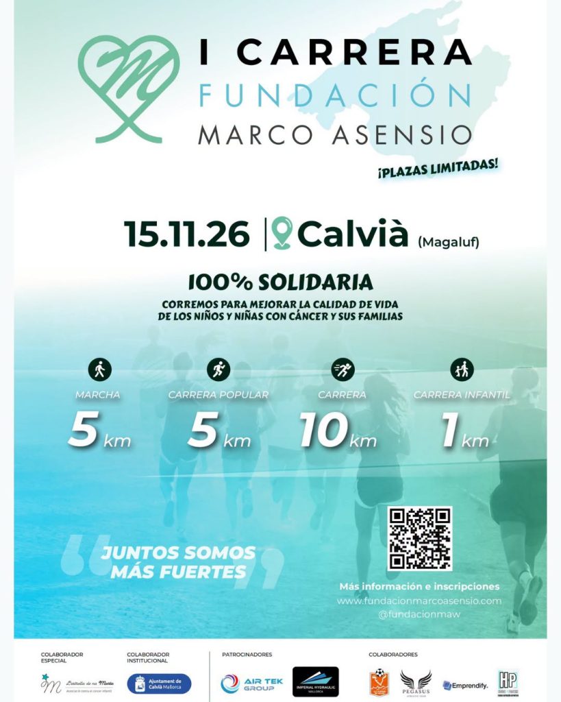 Cartel de I Carrera Fundación Marco Asensio en Calvià