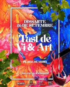 Afișul Tast de Vi & Art, pe 26 septembrie 2026 la Platja de Muro, cu o lucrare de Joan Sureda