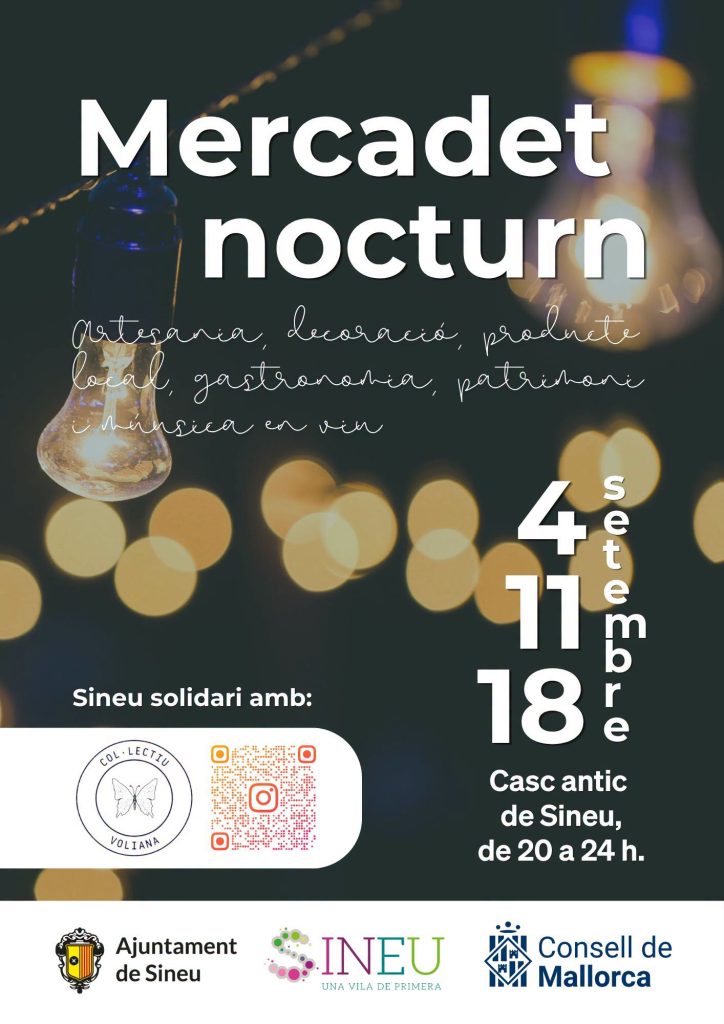 Afișul Mercadet nocturn din Sineu, cu date viitoare pe 11 și 18 septembrie