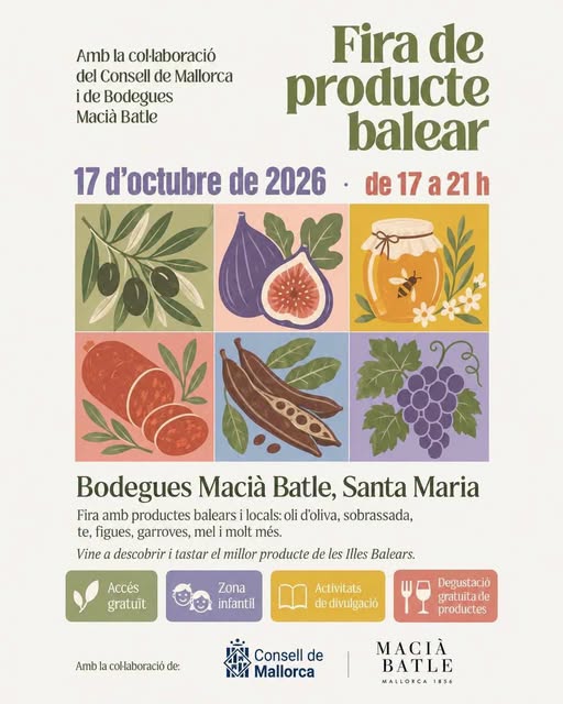 Afișul Fira de Producte Balear la Bodegues Macià Batle