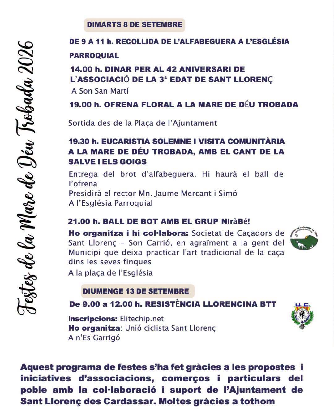 Programa Festes de la Mare de Deu Trobada 2026 - pagina 3