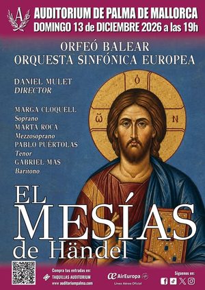 Afișul „El Mesías de Händel” la Auditorium de Palma