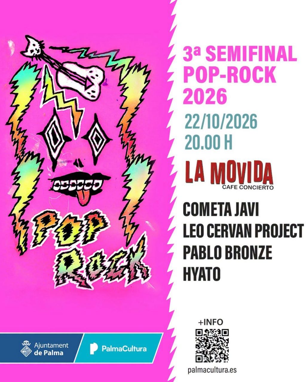 Afișul semifinalei Pop-Rock 2026 din Palma