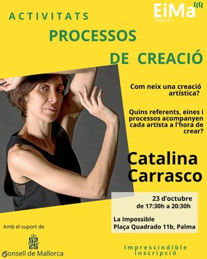 Afișul întâlnirii cu Catalina Carrasco la La Impossible
