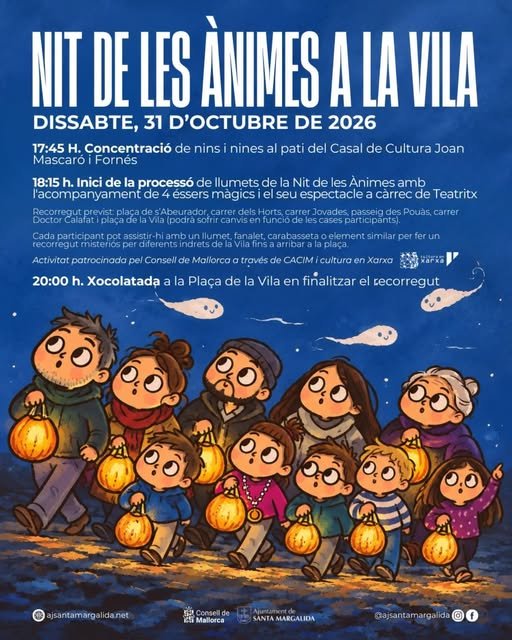Afișul oficial al Nit de les Ànimes 2026 din Santa Margalida