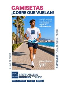 Afișul competiției Palma Beach International Running Course din 8 noiembrie