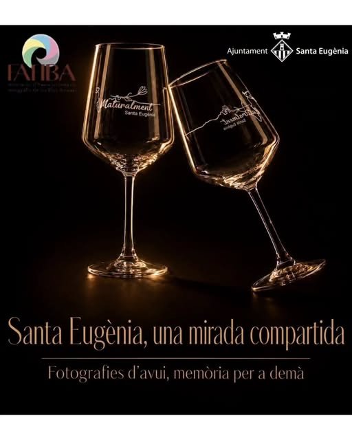 Afișul proiecției de fotografii de la Santa Eugènia