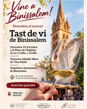 Afișul degustării de vin de la Binissalem